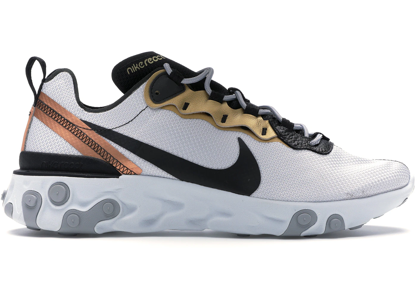 Nike react element 55 gold grey Clearance