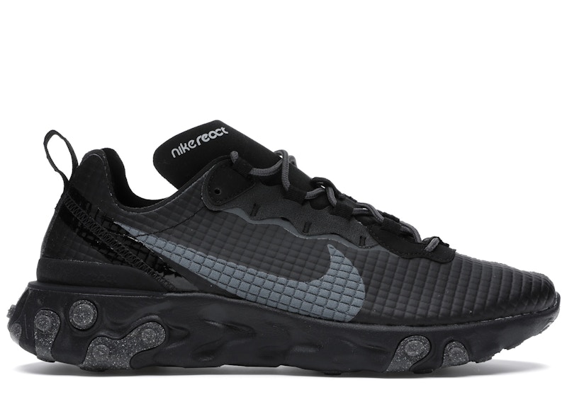 Nike React Element 55 Grid Black Dark Grey Men's - CI3835-002 - US