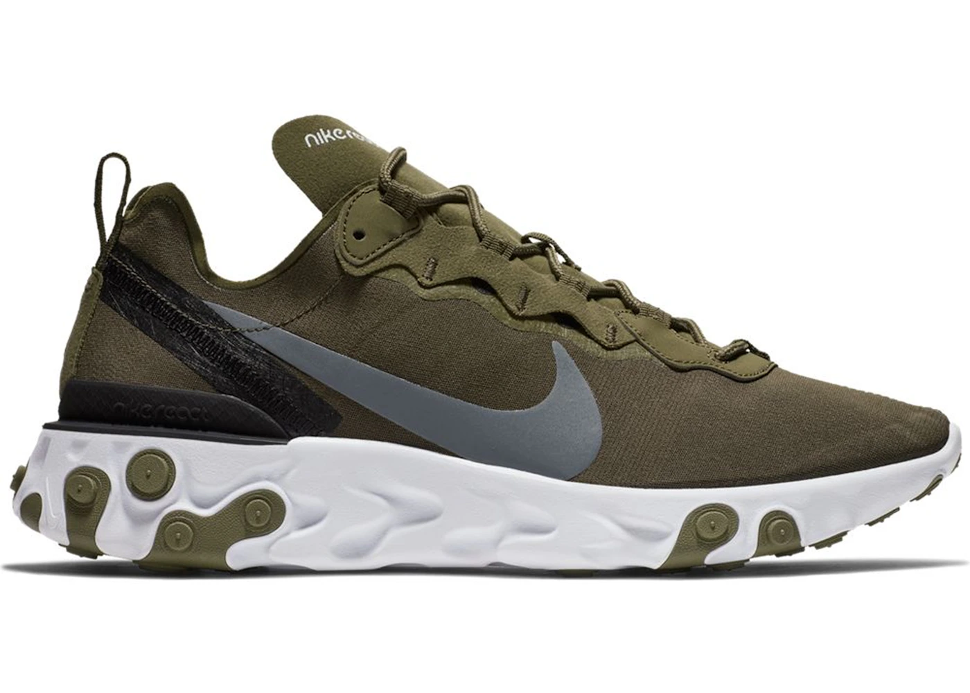 Nike react element olive best sale green