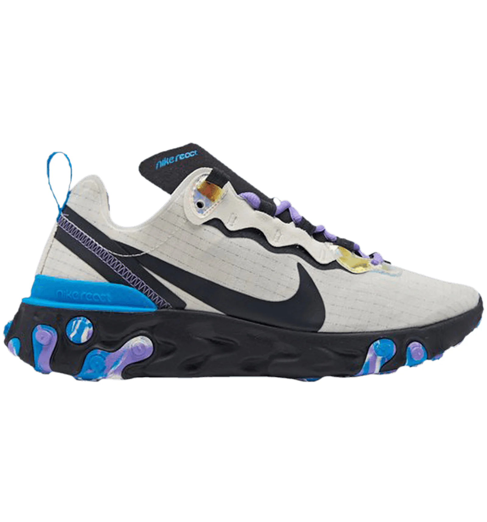 Nike react element 55 black and blue Clearance