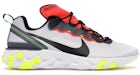 Nike React Element 55 Pure Platinum Bright Crimson Volt