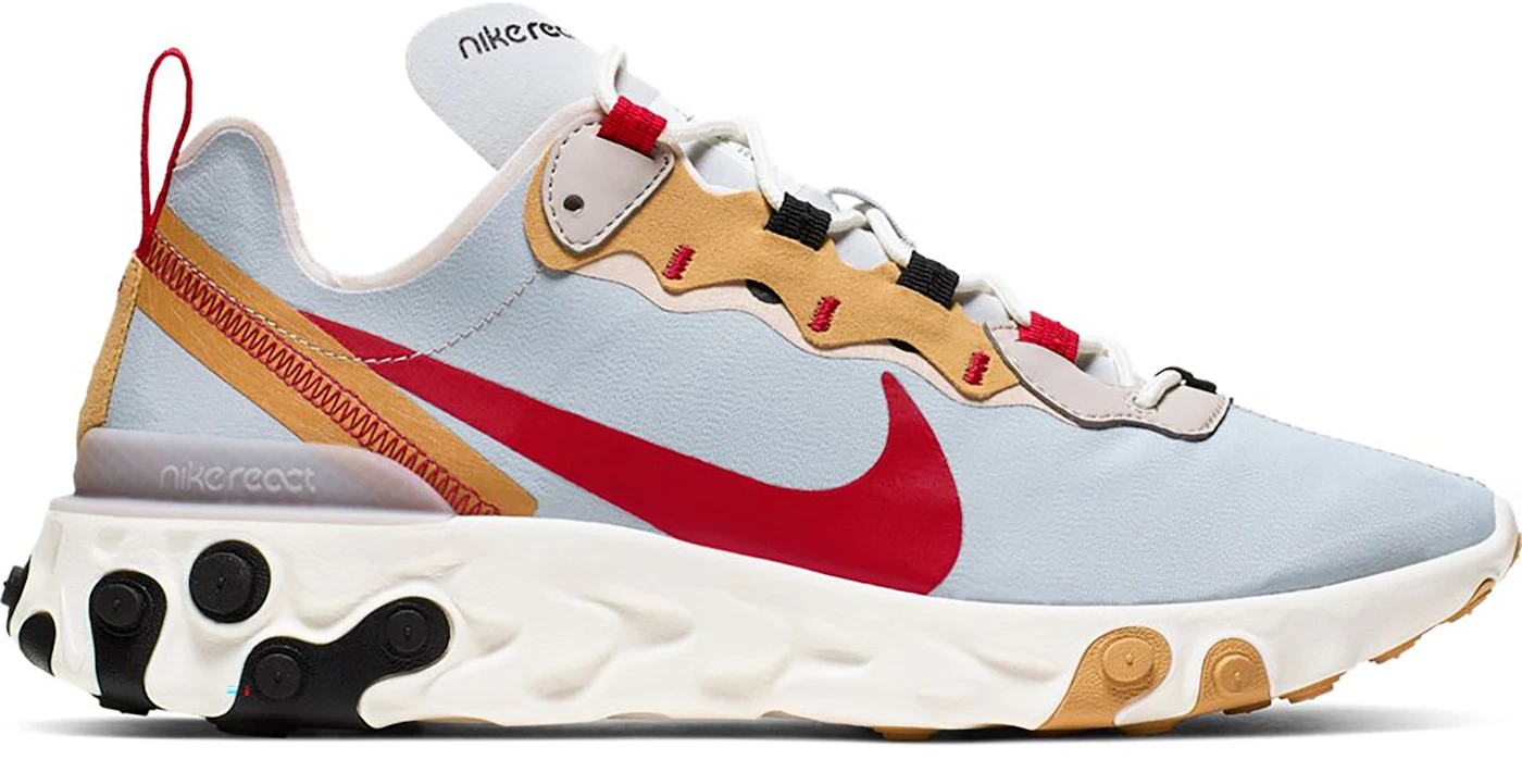 Nike React Element 55 Pure Platinum Club Gold Red - CK6682-001 - US