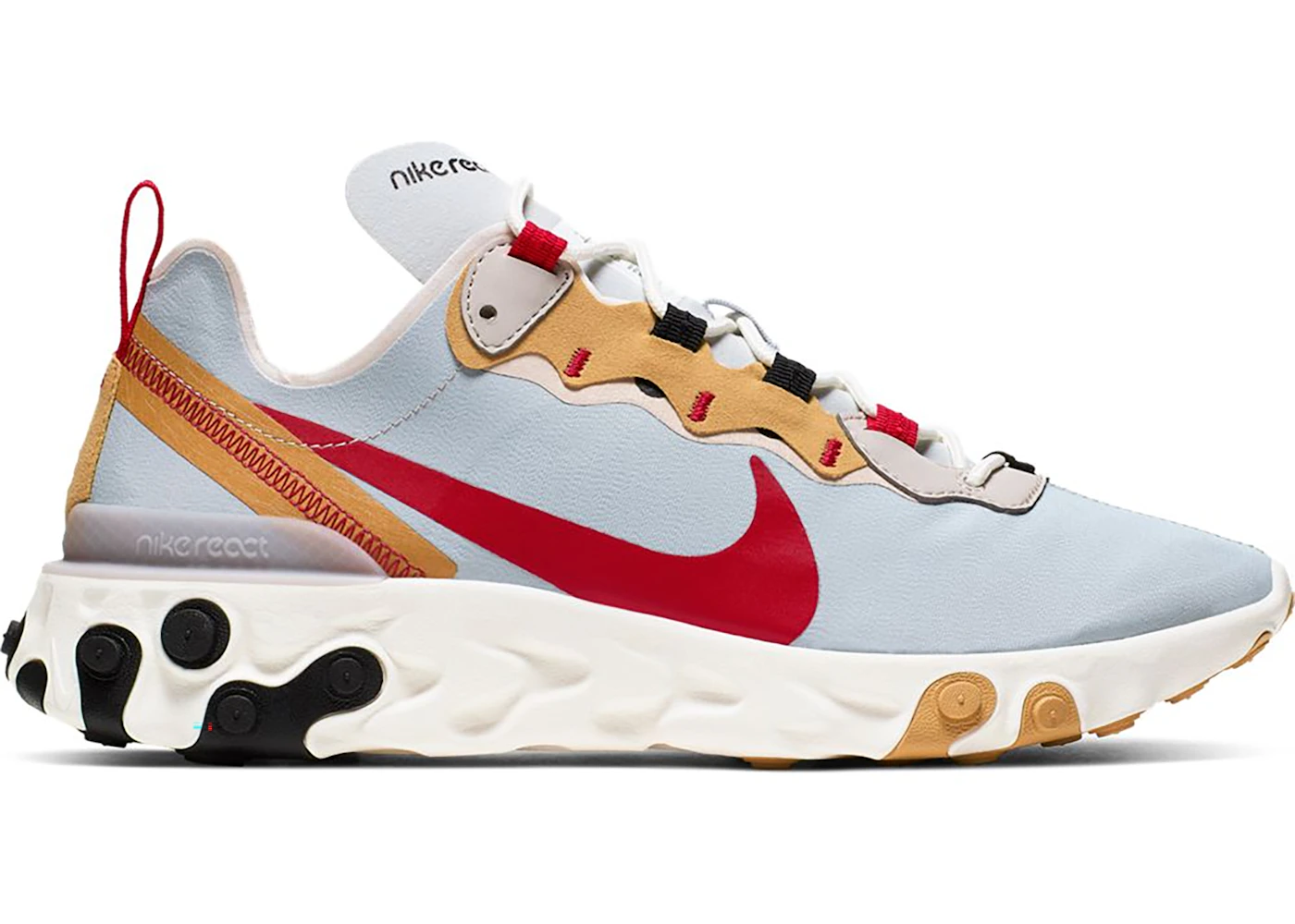 Nike react element 55 shop white blue red