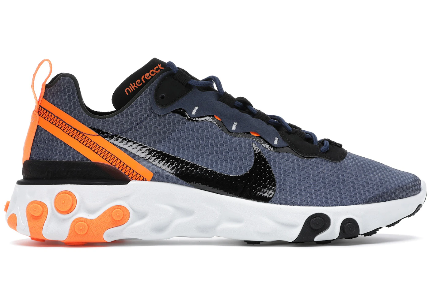 Nike React Element 55 SE Midnight Navy Total Orange Men's CI3831