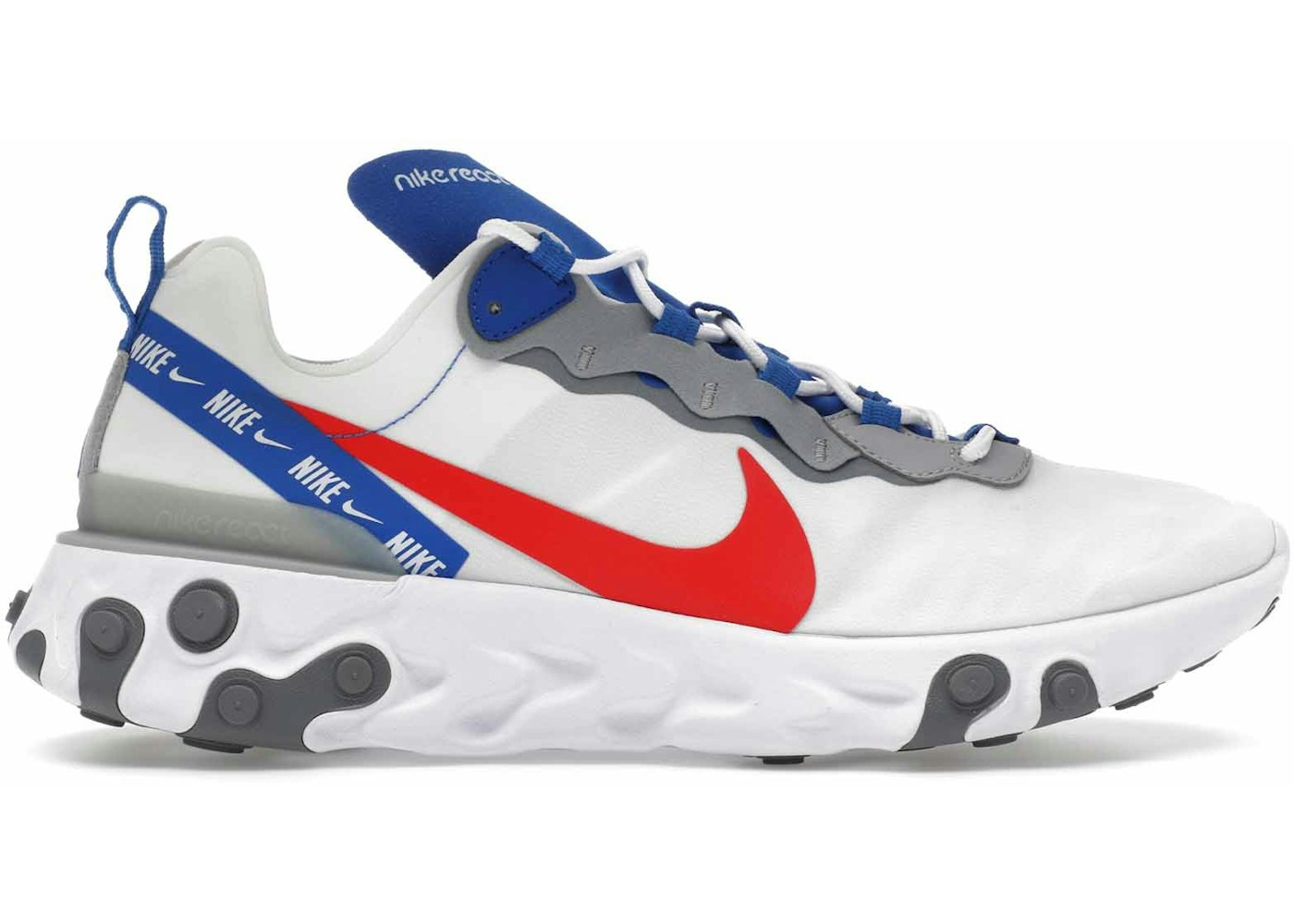 Nike React Element 55 White Game Royal Habanero Red Cd7340 100 Nike React Element 55 White Game Royal Habanero Red Cd7340 100