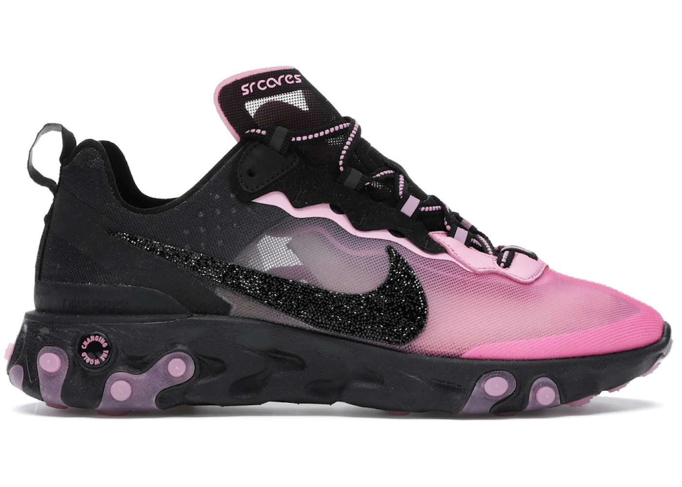 Nike React Element 87 Sneakerroom Breast Cancer Awareness Swarovski Men s CQ4337 001 US