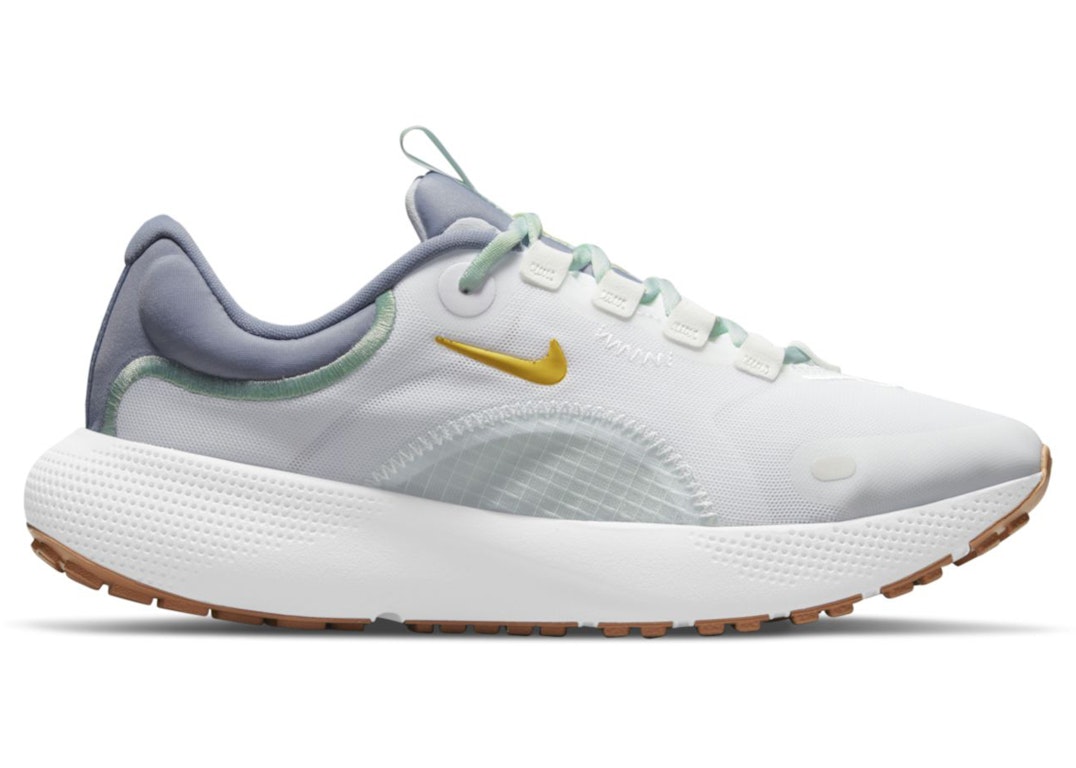 Pre-owned Nike React Escape Run White Glacier Grey (women's) In White/glacier Grey/barely Green