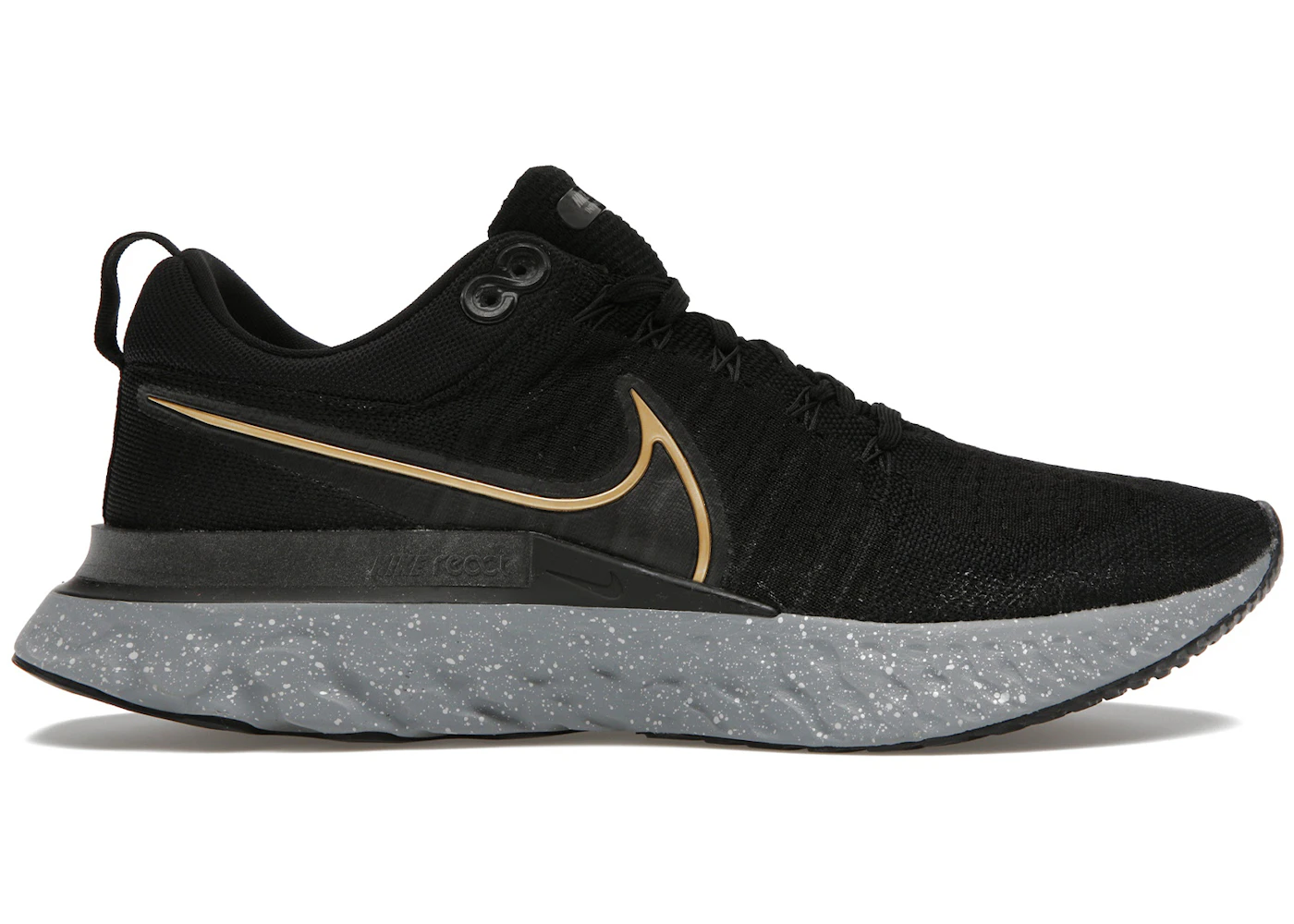 Nike epic react flyknit black gold Clearance