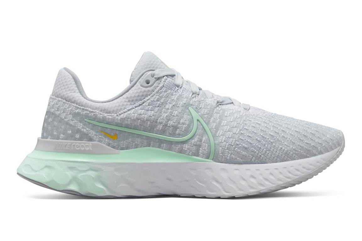 Pre-owned Nike React Infinity Run Flyknit 3 Pure Platinum Mint Foam (women's) In Pure Platinum/mint Foam-white-barely Green-wolf Grey