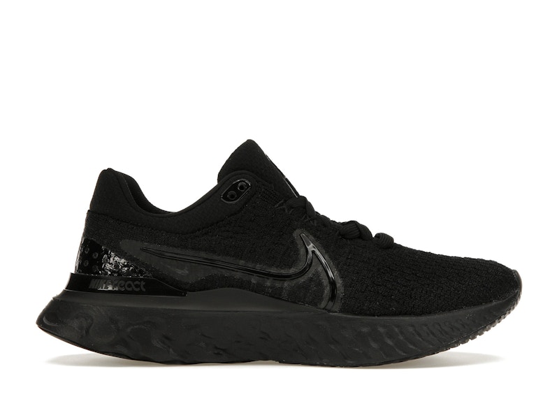 Nike React Infinity Run Flyknit 3 Triple Black Women s DD3024 005 US