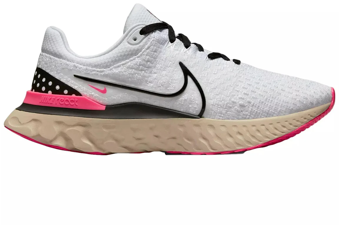 Nike React Infinity Run Flyknit 3 White Hyper Pink Men's - DH5392-101 - US