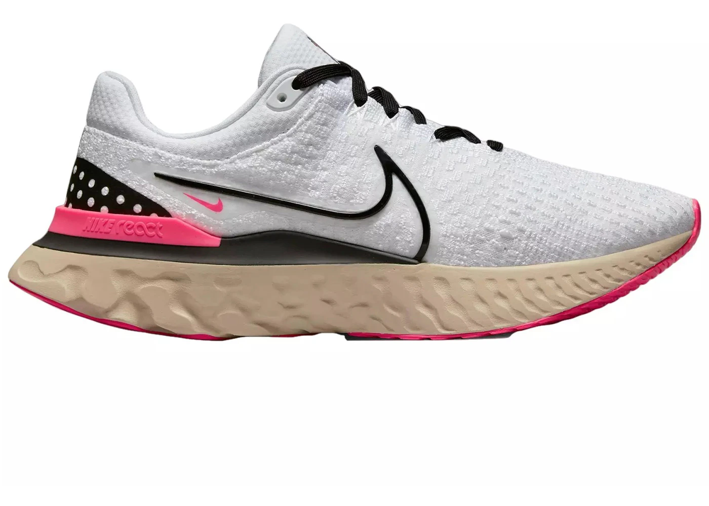Nike React Infinity Run Flyknit White Hyper Pink Men's DH5392