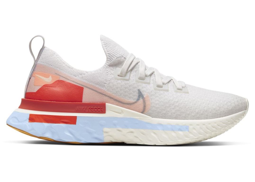 Pre-owned Nike React Infinity Run Flyknit Psychic Blue Coral (women's) In Platinum Tint/psychic Blue/team Orange