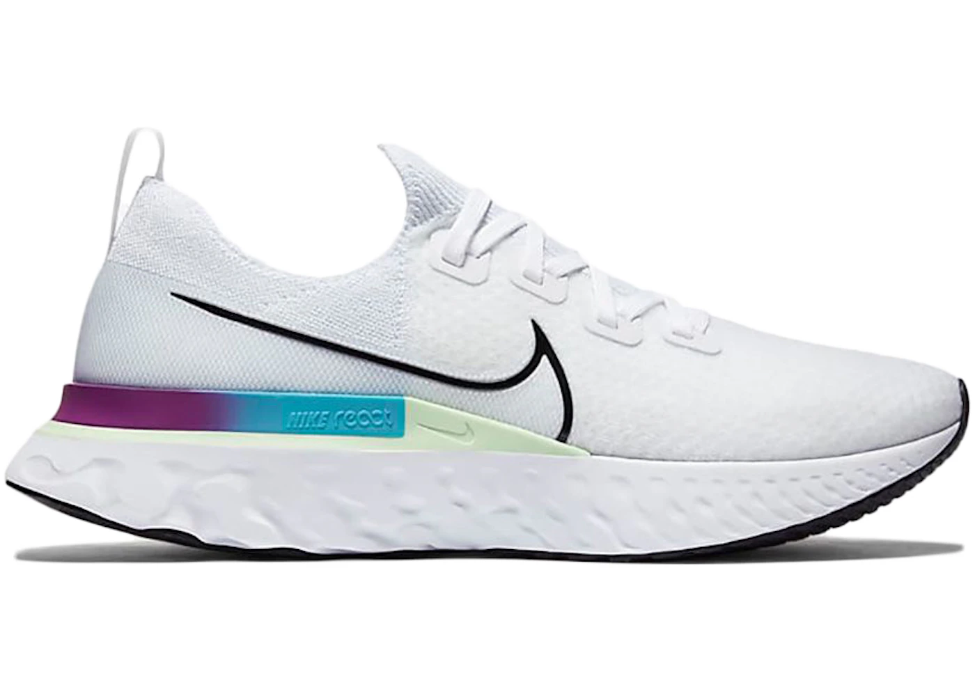 Nike react flyknit white green Clearance