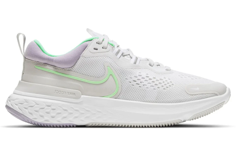 Nike React Miler 2 Platinum Tint Green Glow (Women's)