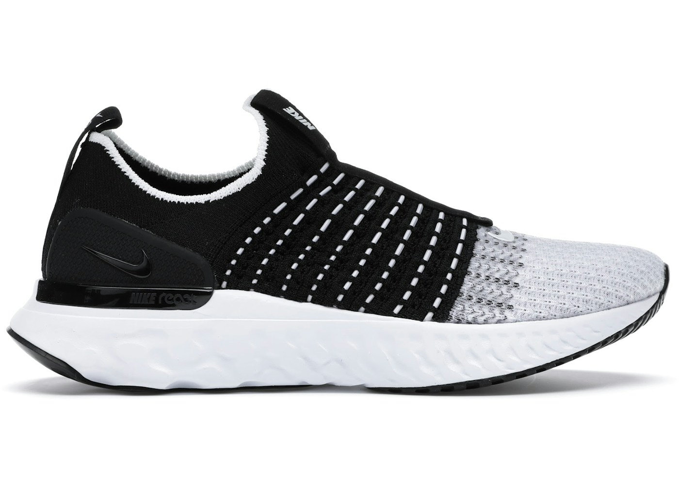 Nike React Phantom Run Flyknit 2 Black White (W) - CJ0280-001
