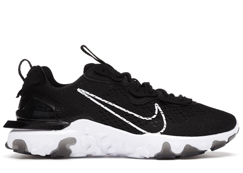 nike react shoes black and white