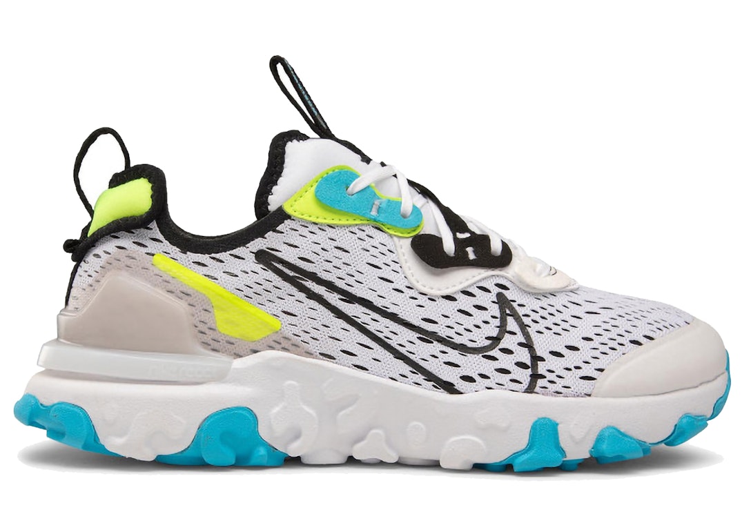 Pre-owned Nike React Vision Worldwide (gs) In White/black/volt