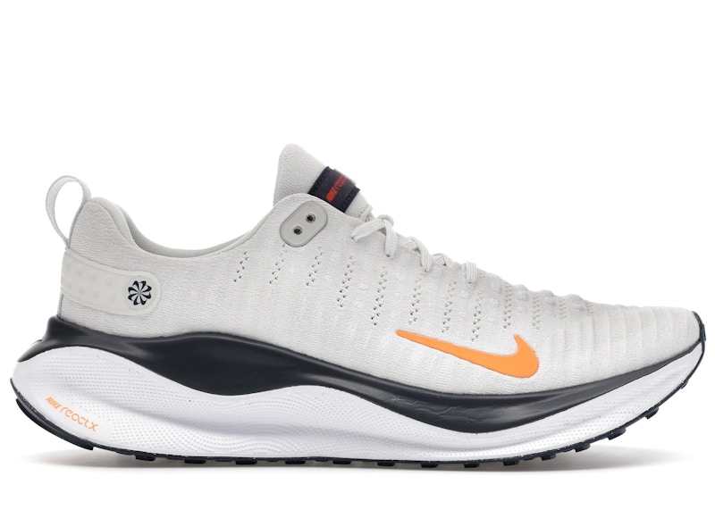 タックン。4m Nike ReactX Infinity Run 4 Platinum Tint Total Orange Men's