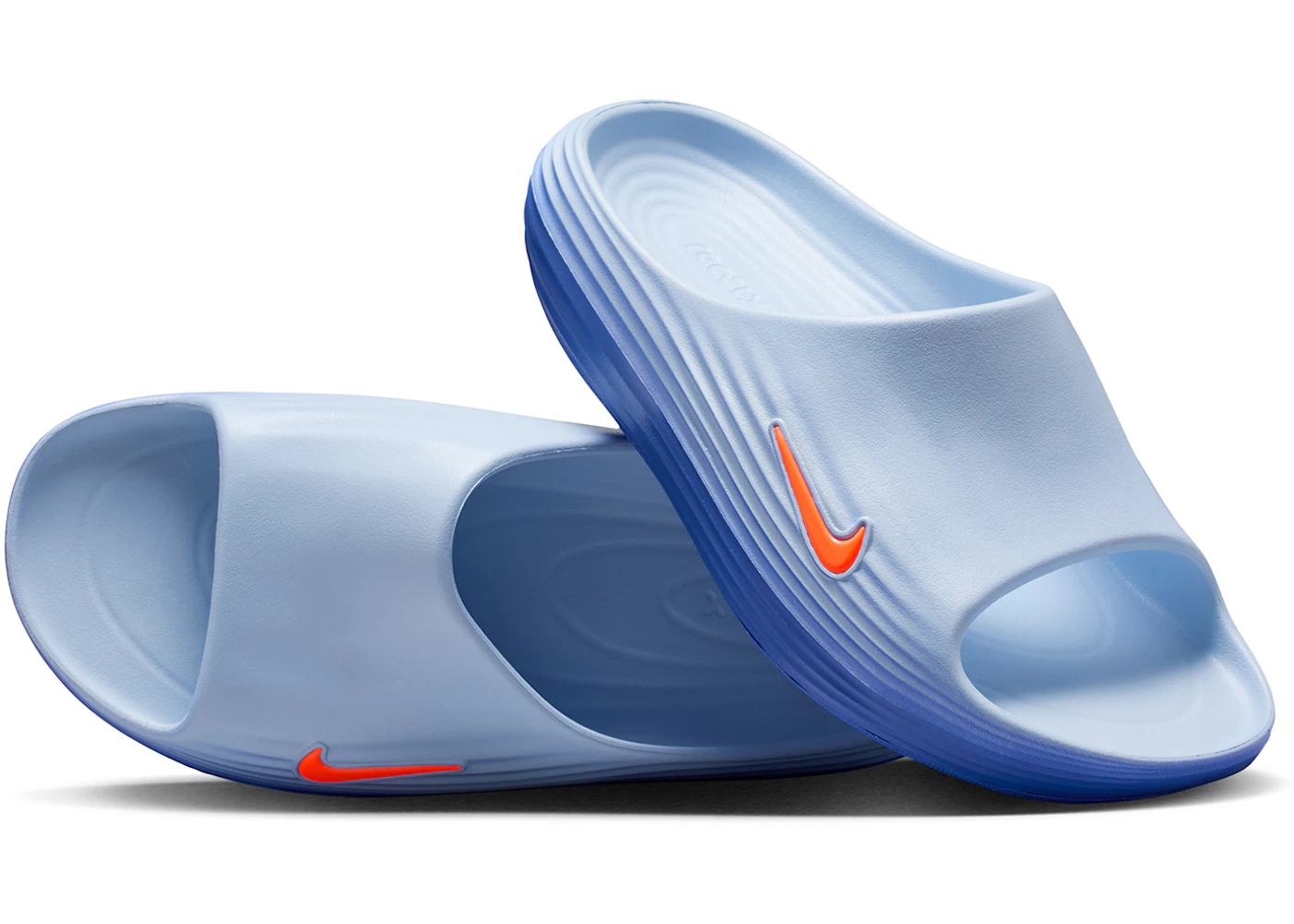 Nike ReactX Rejuven8 Slide Hydrogen Blue Crystal Orange