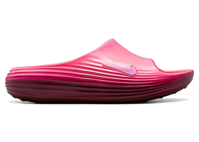 Pre-owned Nike Reactx Rejuven8 Slide (women's) Sneakers In Pink Spell/bordeaux