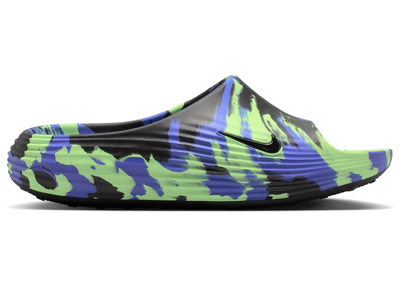 Nike ReactX Rejuven8 Slide SE Black Lime Blast Sapphire Men's