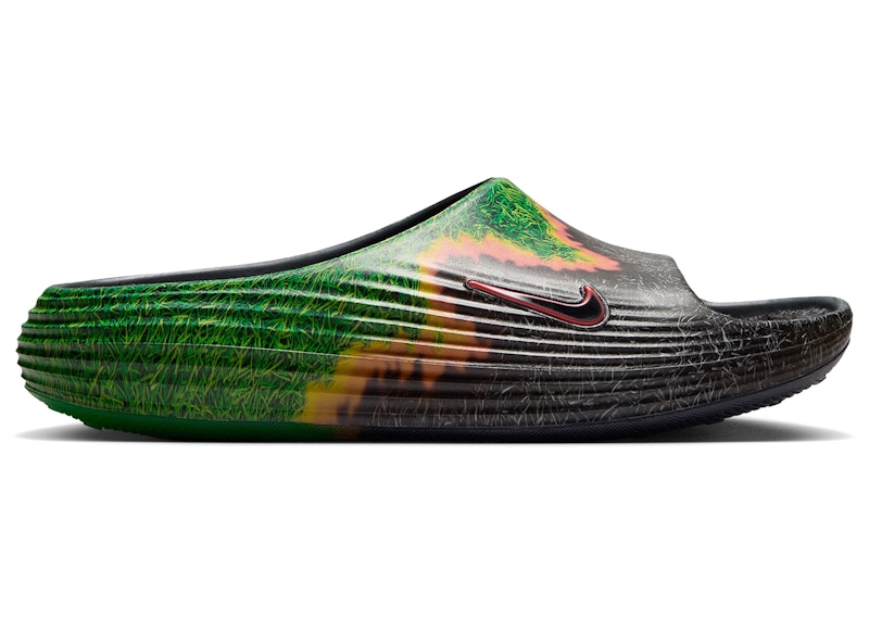 Nike ReactX Rejuven8 Slide .SWOOSH Touch Grass Dark Smoke Grey Kelly Green