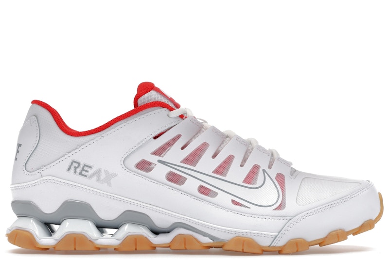 Nike Reax 8 TR White Wolf Grey Chile Red Men's - 621716-103 - US