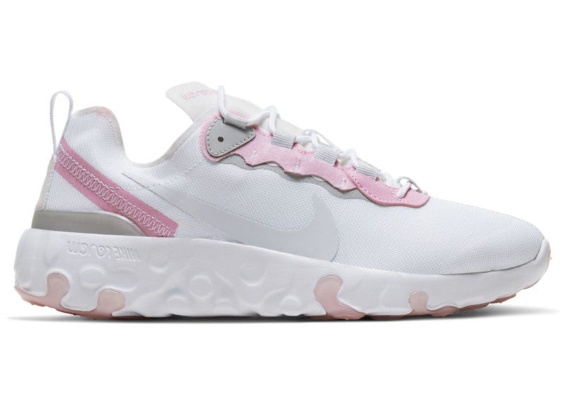 nike renew element 55 pink and white