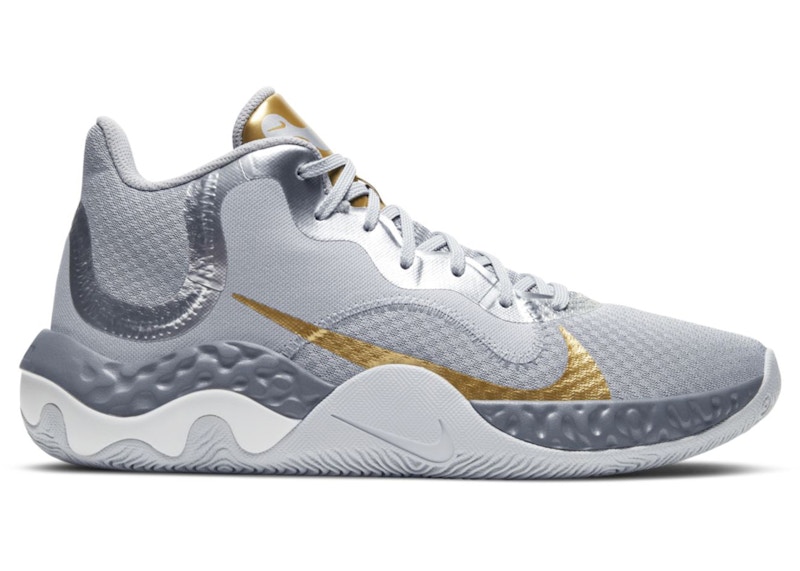 Gold and cheap silver nikes