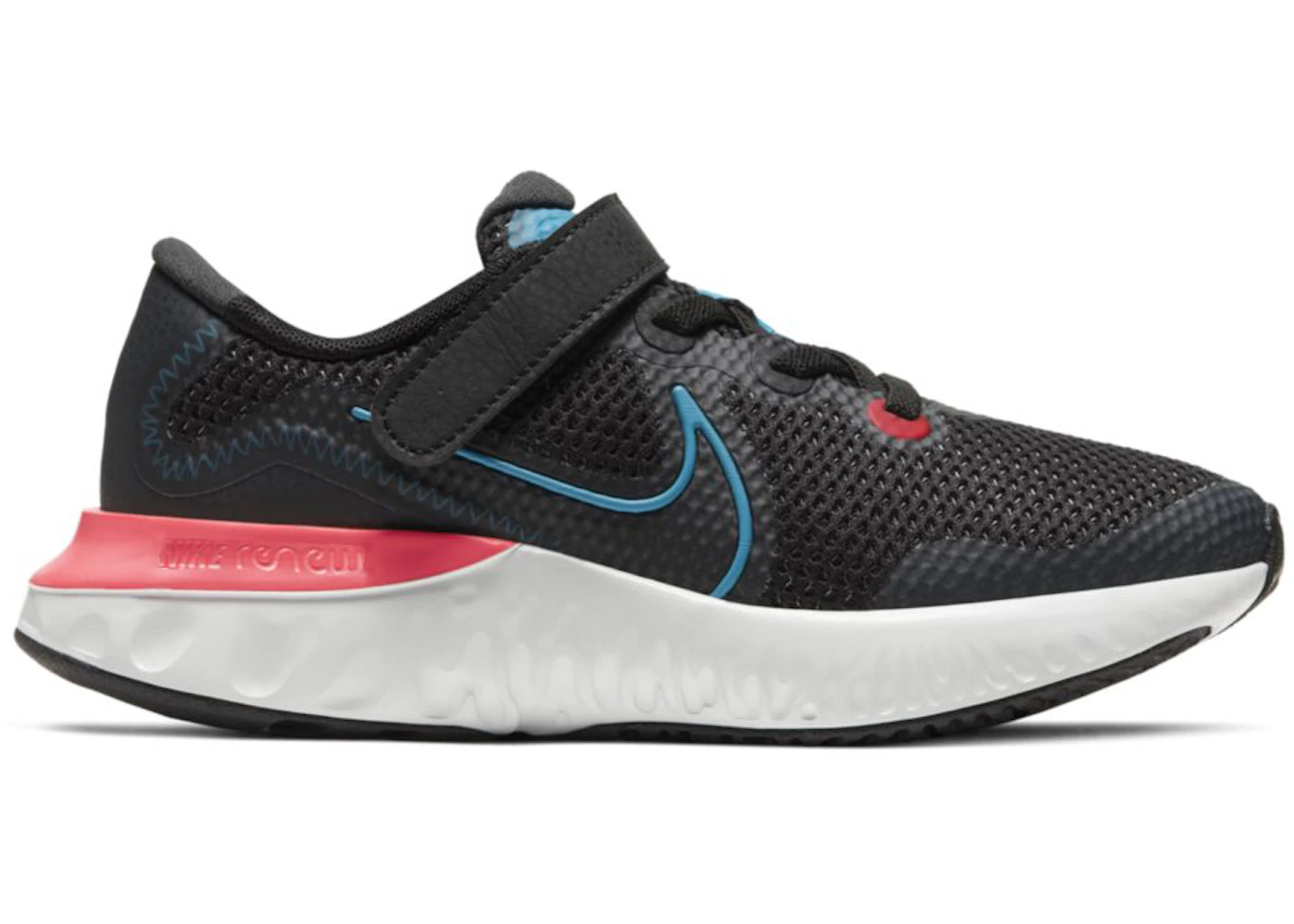 Nike Renew Run Black Laser Blue (PS) Kids' - CT1436-090 - US