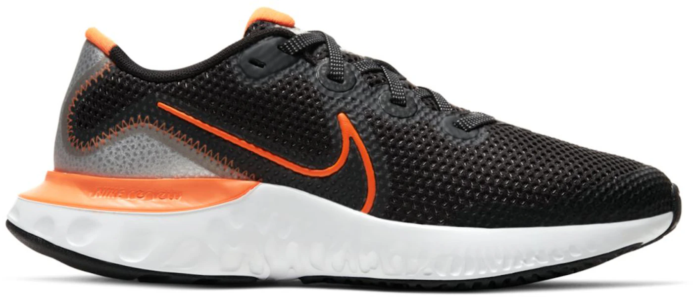 Nike Renew Run Black Total Orange (GS) Kids' - CT1430-001 - US
