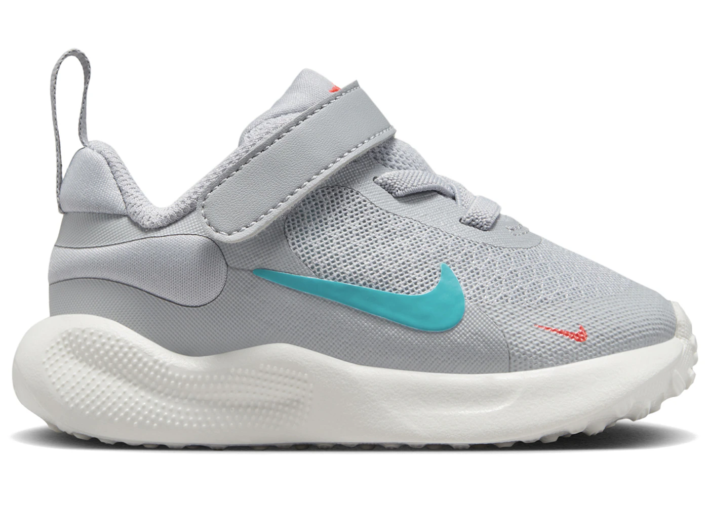 Nike Revolution Wolf Grey Bright Crimson Summit White Dusty