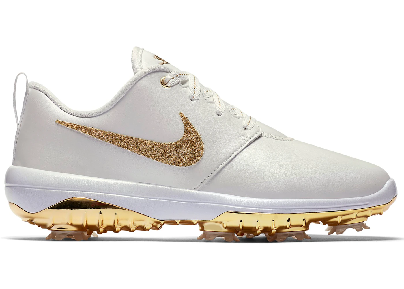 Nike roshe golf sales shoes white gold