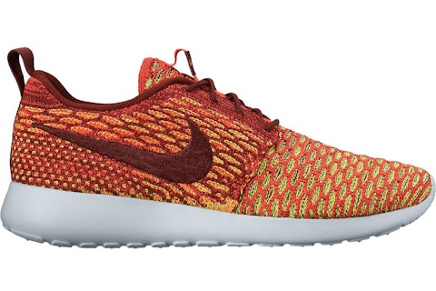 Nike Roshe One Flyknit Team Rojo Bright Crimson Volt de mujer 704927 600 US
