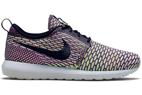 Nike Roshe One NM Flyknit Dark Obsidian Fuchsia Flash Hombre 677243 400 US