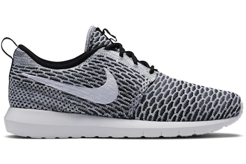 Nike Roshe Run Flyknit Black White Men's 677243-008 US
