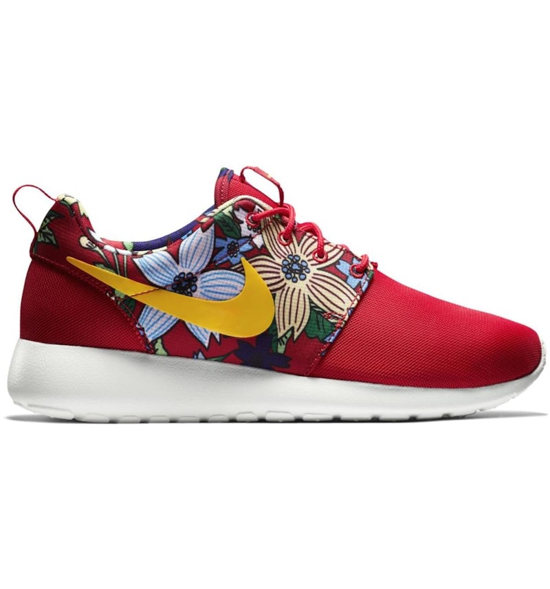 Floral Sneaker Nike Roshe Run Floral Blanche Floral Sneakers