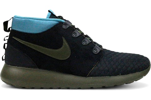 Nike Roshe Run Sneakerboot Black Mineral Teal Men's 615601-003 US