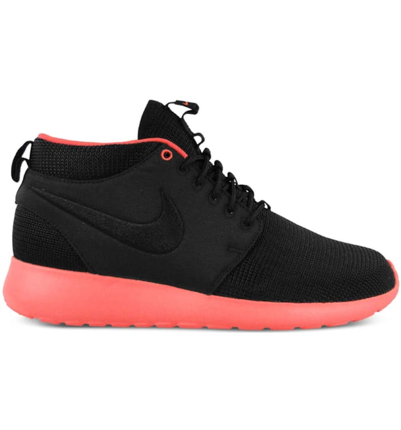 Nike Rosherun Mid Black Atomic Red Men s 599501 006 US