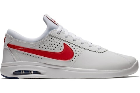 Nike SB Air Max Bruin Vapor White Red Men s 882097 100 US