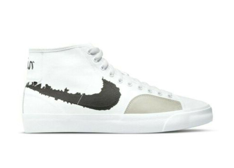 Nike SB Blazer Court Mid PRM White Black Men's - DM8553-100 - US