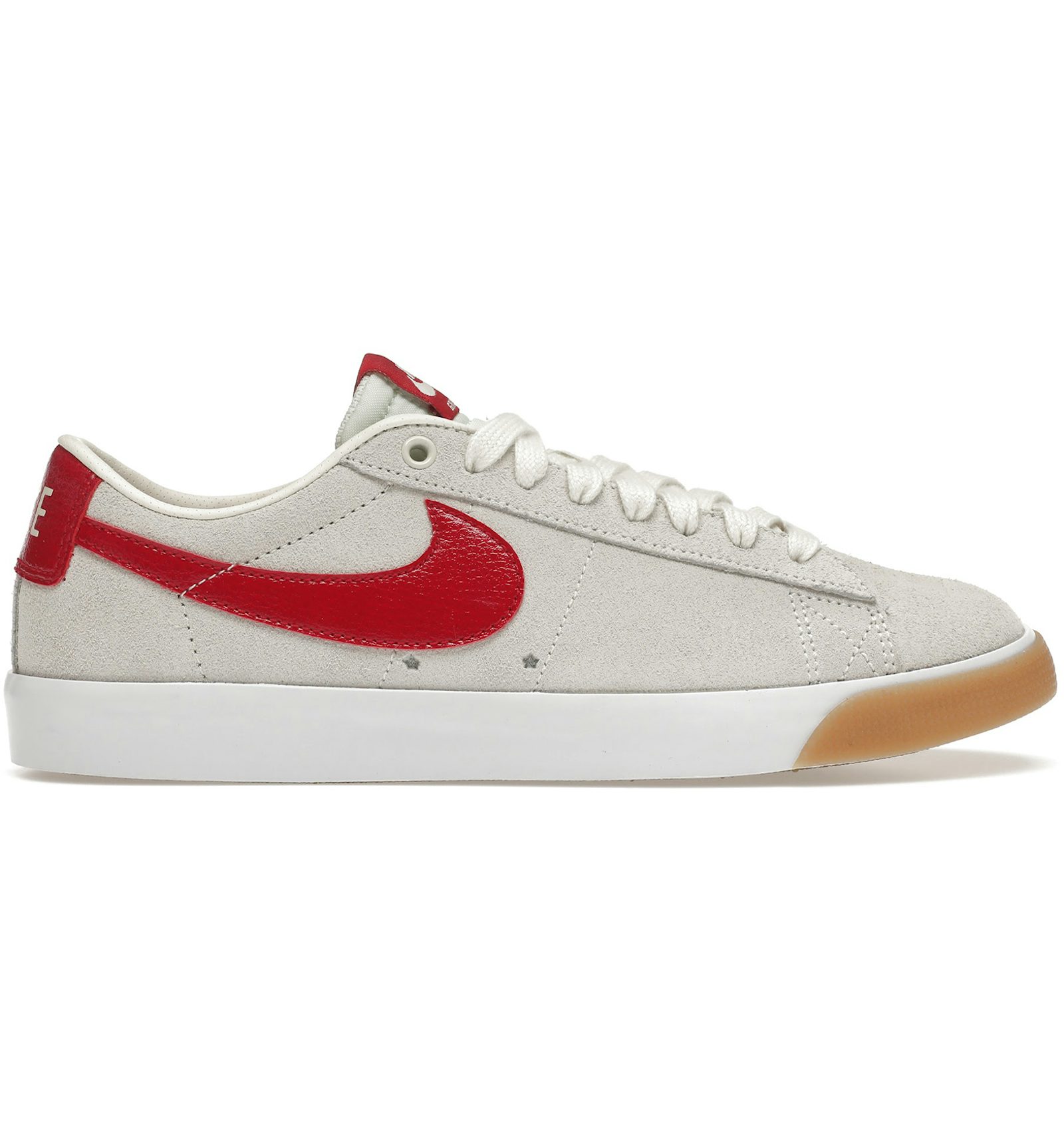 Nike sb blazer low gt white & team red skate shoes Clearance