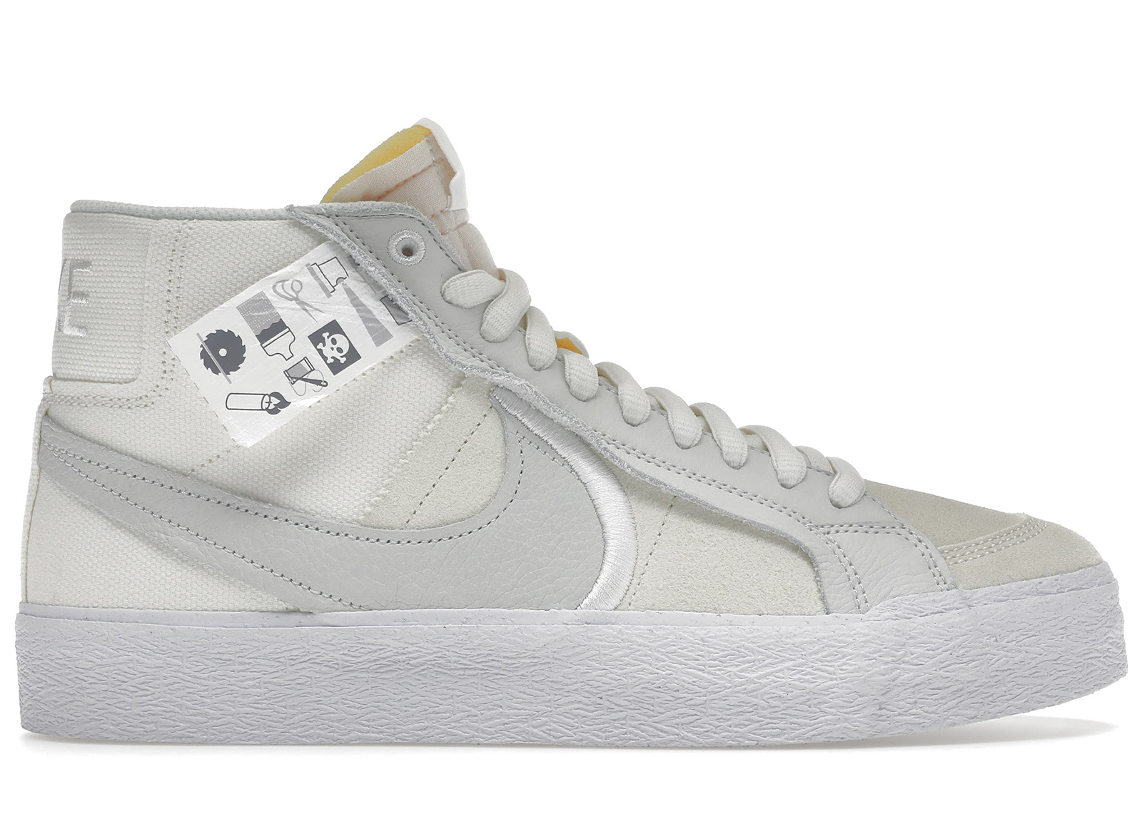 Nike SB Blazer Mid Warning Label Summit White