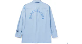 Nike SB Born X Raised Oversized Chambray Button Up Shirt Blue