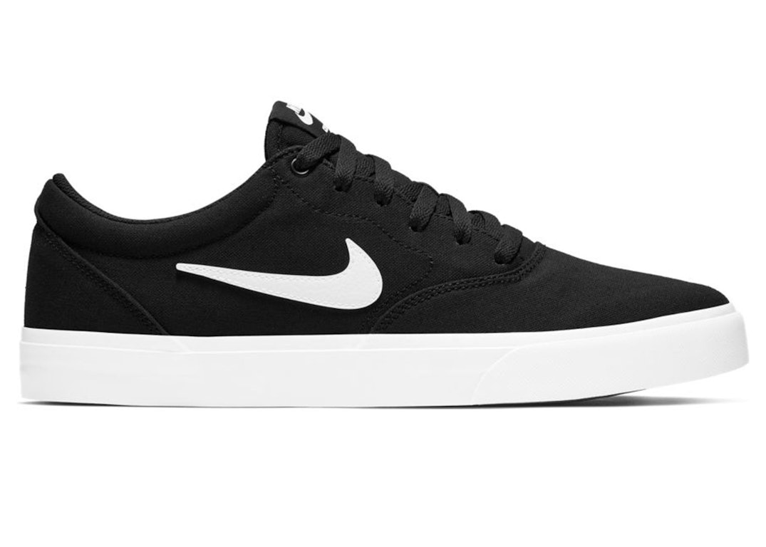 Pre-owned Nike Sb Charge Canvas Black In Black/white