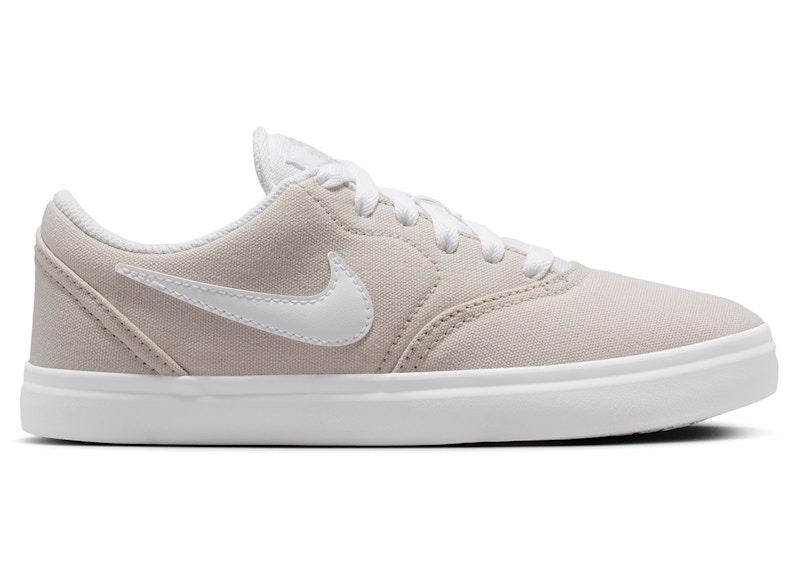 Pre-owned Nike Sb Check Canvas Sneakers In Light Bone/white