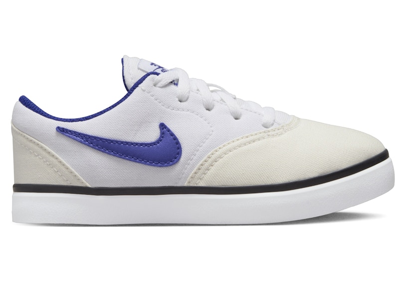 Nike SB Check Canvas White Summit White Black Deep Royal Blue PS 905371 102 US