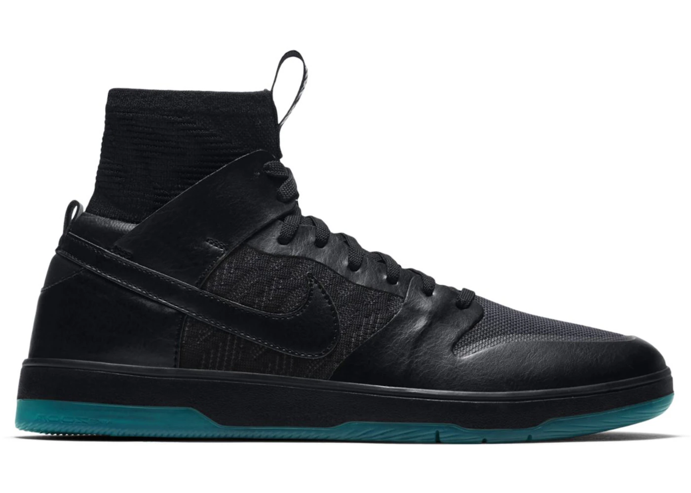 Nike SB Dunk Elite High Black Dark Atomic Teal Men's 917567-003 US