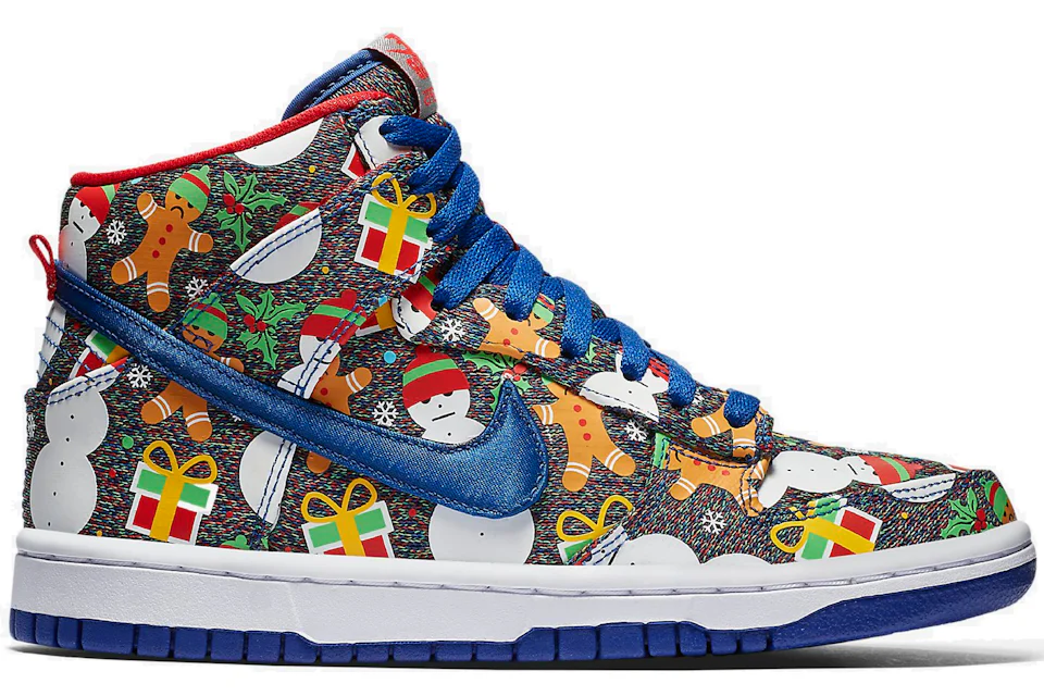 Nike SB Dunk High Concepts Ugly Christmas Sweater 2017 GS Kids